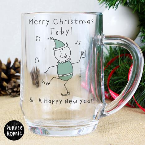 Personalised Purple Ronnie Christmas Elf Tankard Extra Image 2